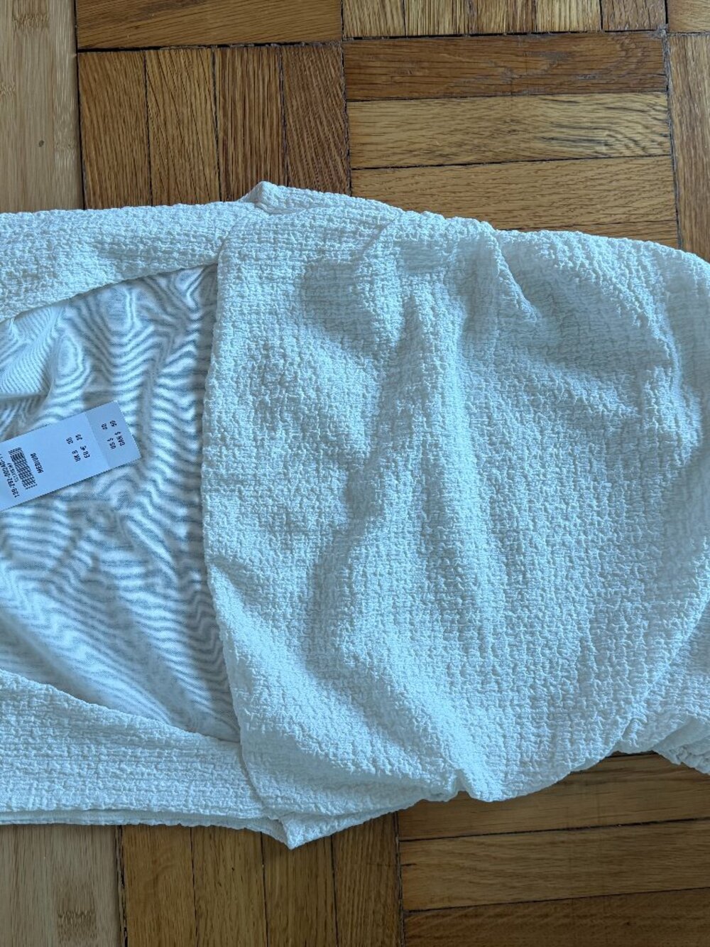 NWT Abercrombie White Textured Top Medium